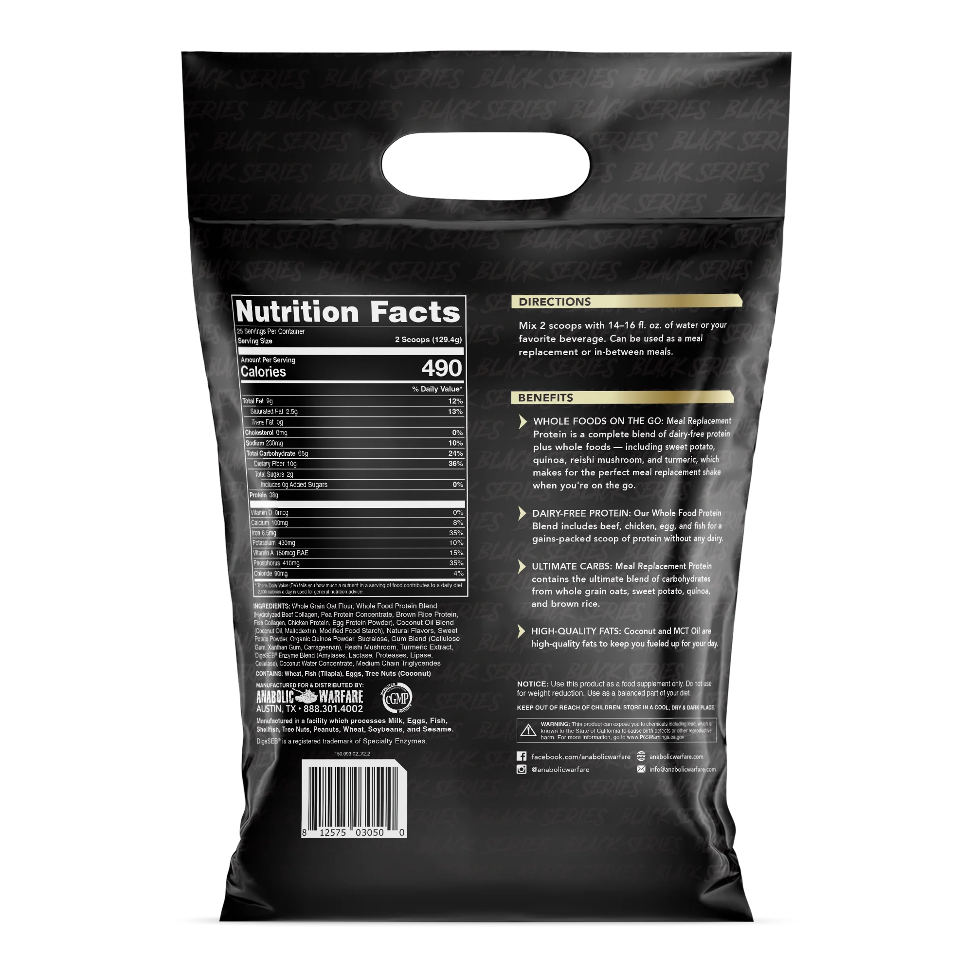 Anabolic Warfare Meal Replacement Protein