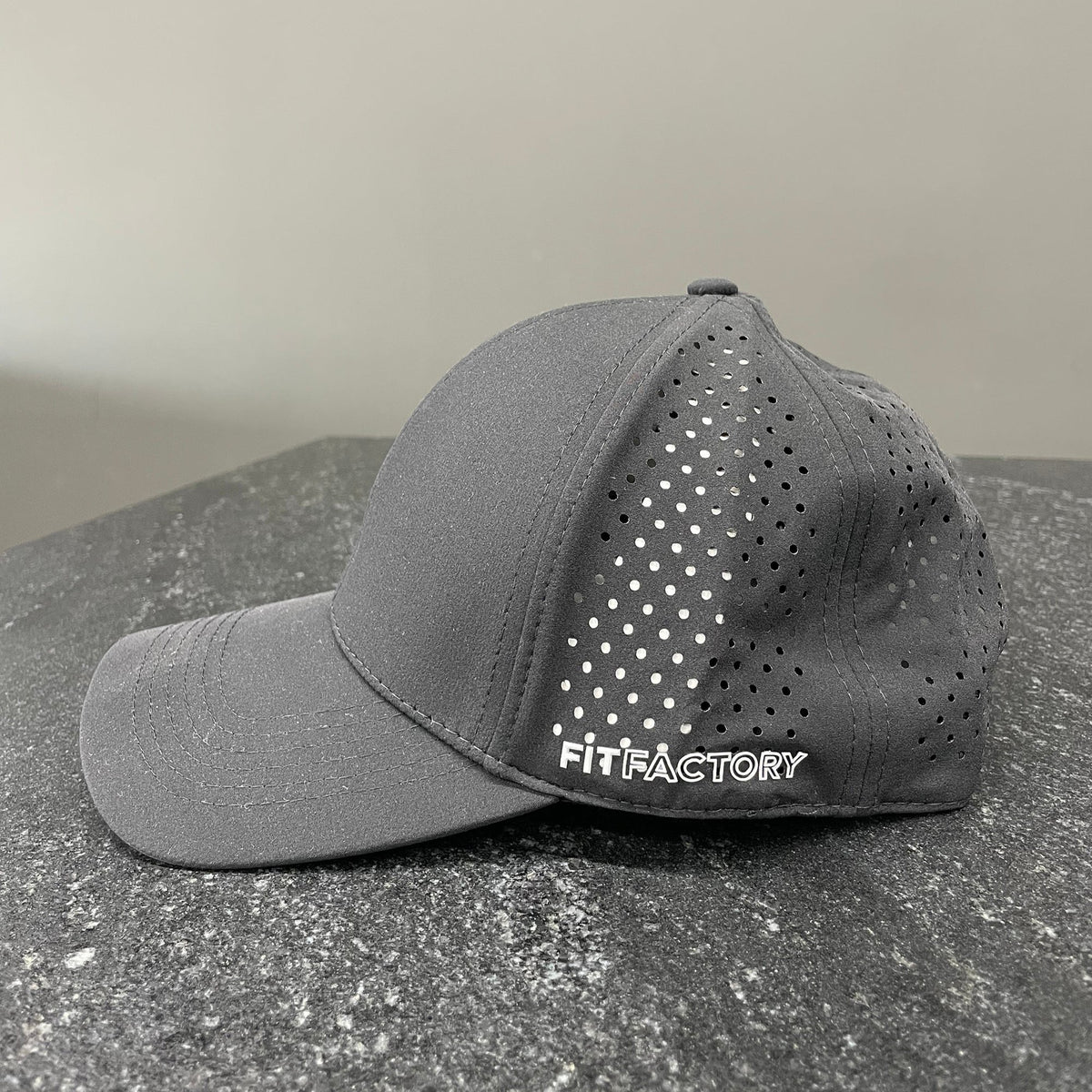 Unisex Exclusive Fit Factory Hat in Black with Side Logo