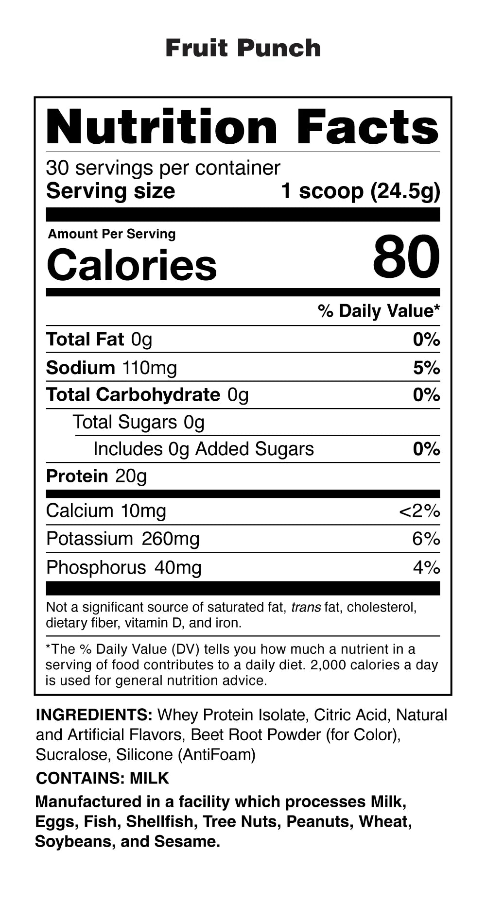 Isolate One Clear 30 Servings