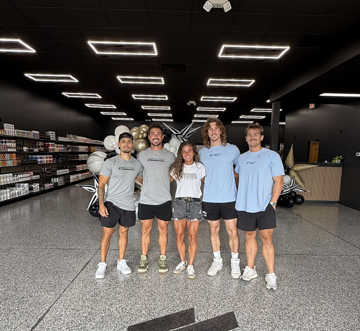 The Fit Factory Supplements team inside the store